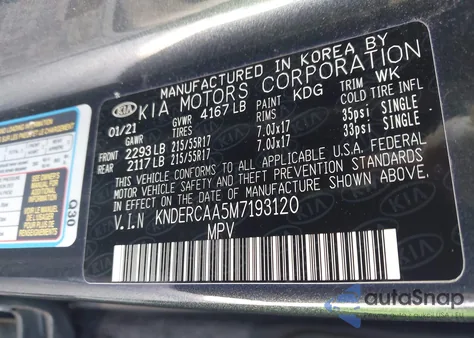 2021 Kia Seltos Ex from USA, damaged, VIN KNDERCAA5M7193120